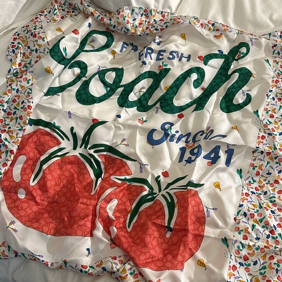 NWT COACH SILK SCARF - Picture 1 of 6